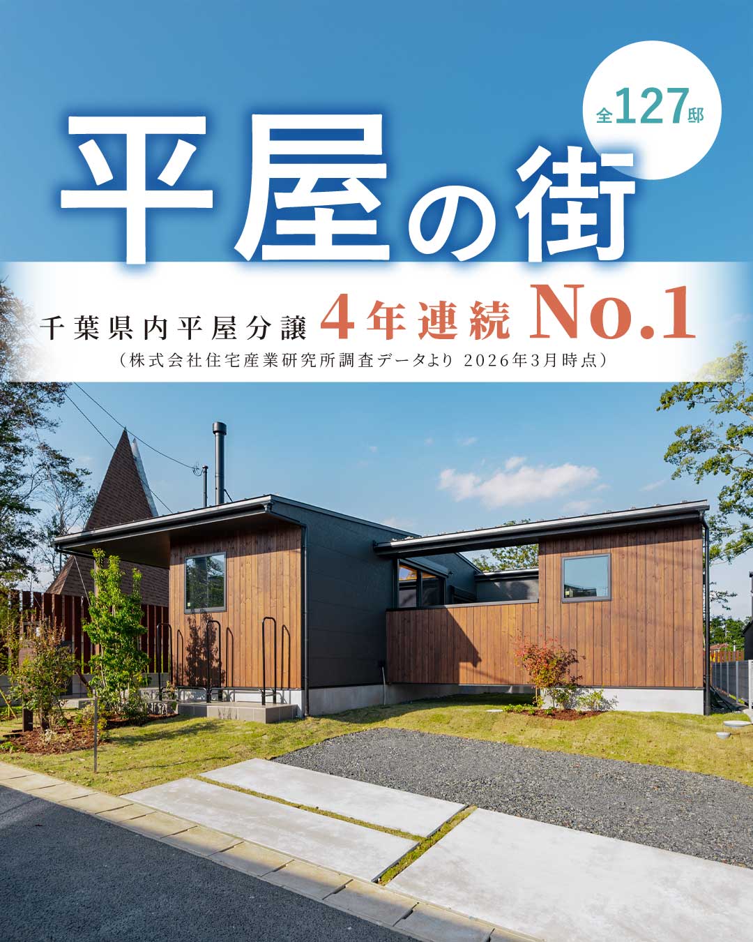 「オオソラモ土気」平屋の街（全127邸）